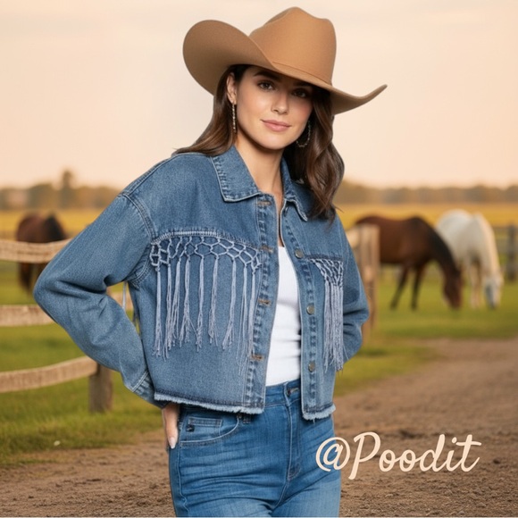 BLUE VELVET Howdy Jean Jacket S M L - Picture 1 of 12